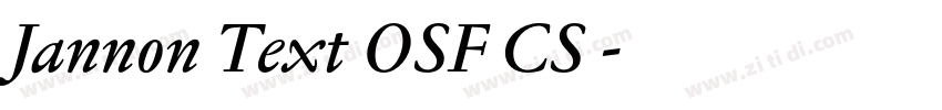 Jannon Text OSF CS 字体转换
